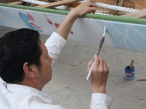 前垟洞龙舟 画龙